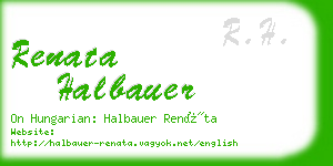 renata halbauer business card